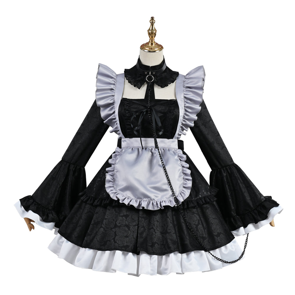 My Dress-Up Darling Marin Kitagawa Cosplay Costume Maid Dress Skirt with Apron Full Sets for Halloween