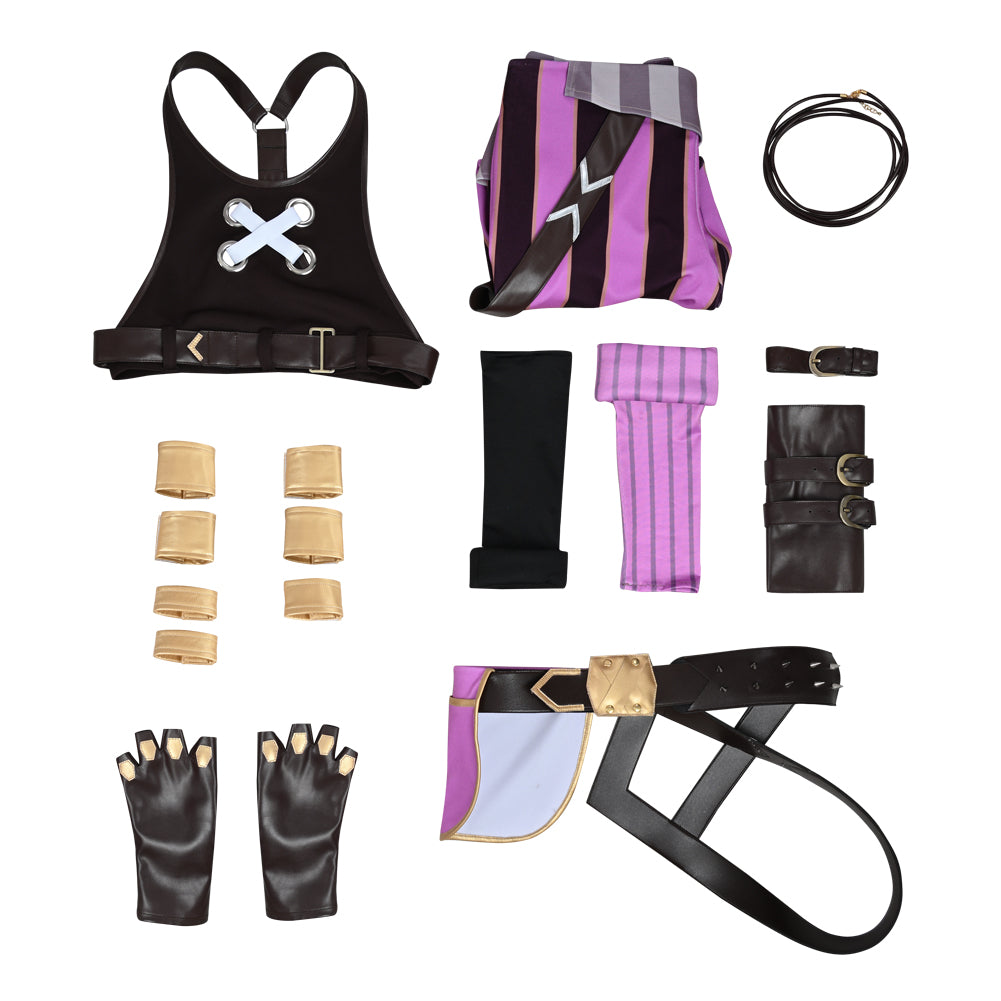 Arcane:League of Legends Jinx Cosplay Costume Halloween Power Dress Uniform Suit