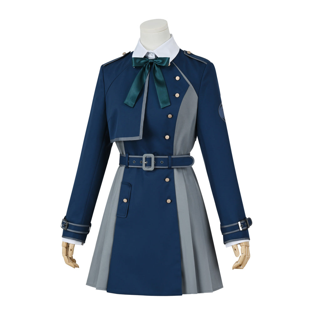 Lycoris Recoil Inoue Takina Cosplay Costume School Uniform Dress for Women Girl Blue