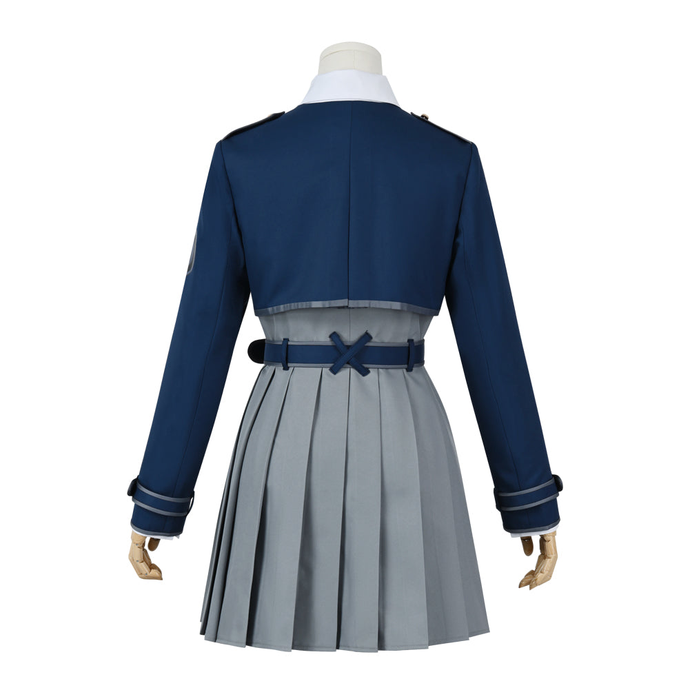Lycoris Recoil Inoue Takina Cosplay Costume School Uniform Dress for Women Girl Blue