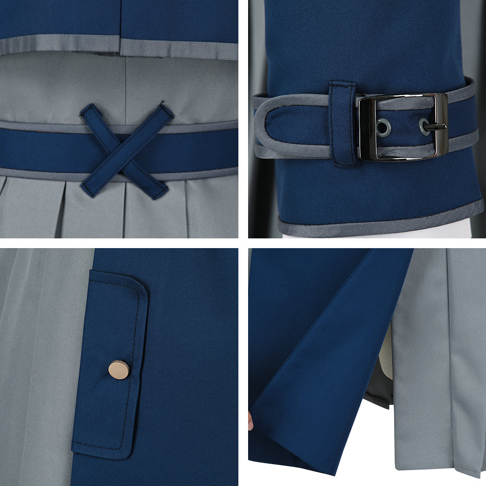 Lycoris Recoil Inoue Takina Cosplay Costume School Uniform Dress for Women Girl Blue