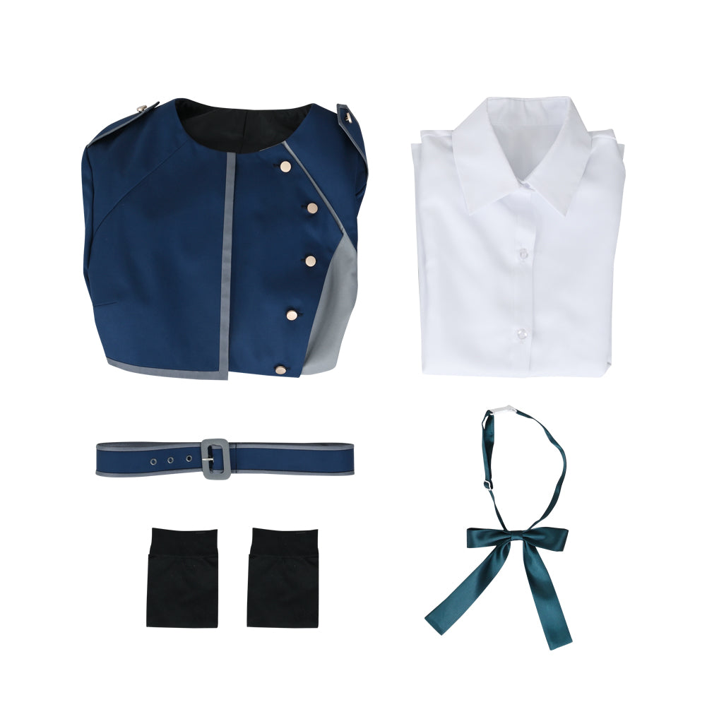 Lycoris Recoil Inoue Takina Cosplay Costume School Uniform Dress for Women Girl Blue