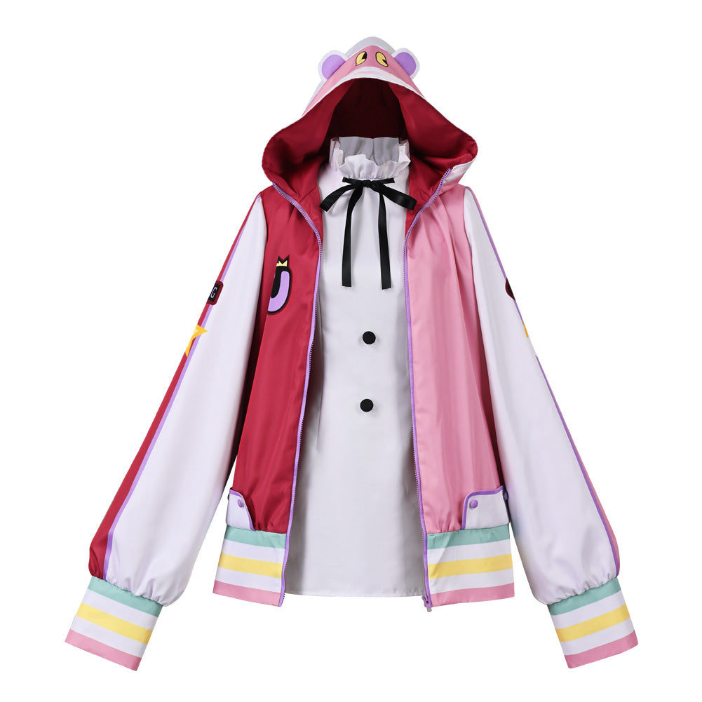 Uta Cosplay Costume Red Shanks's Daughter Uta Long Jacket Coat Dress Suit
