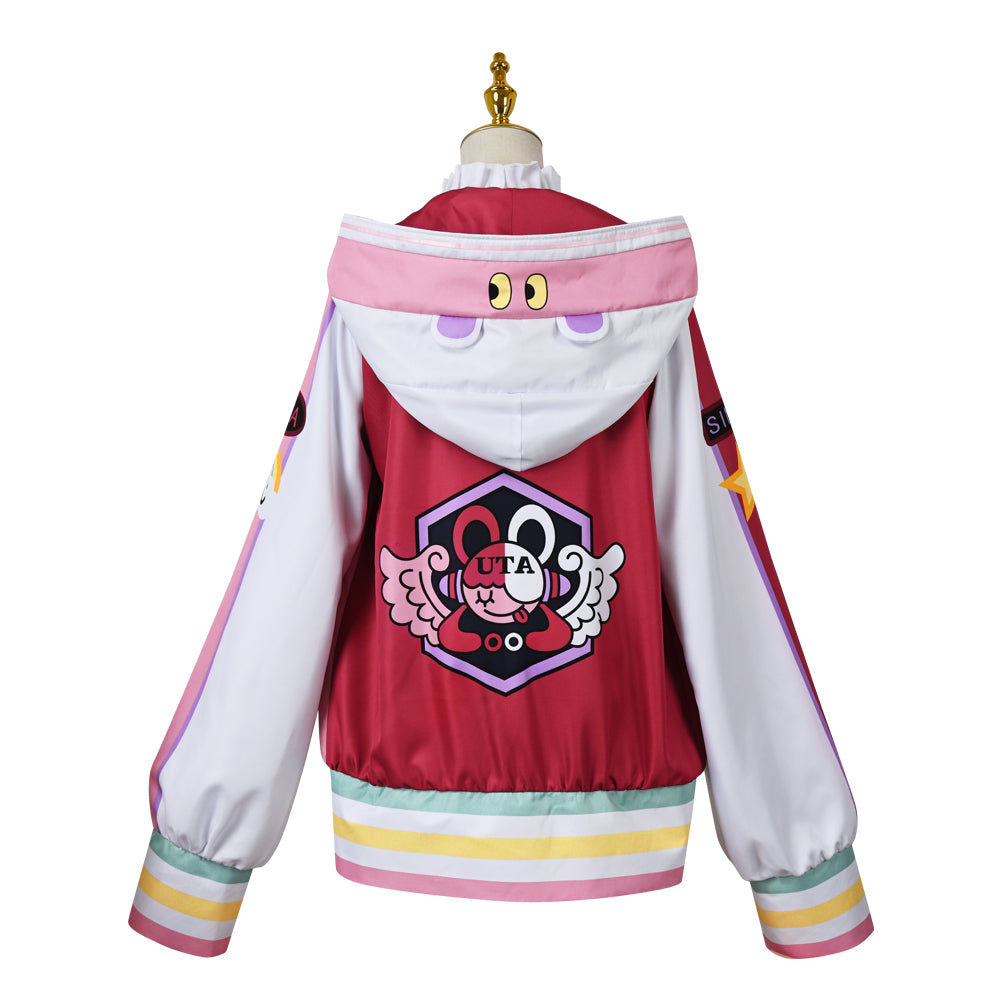 Uta Cosplay Costume Red Shanks's Daughter Uta Long Jacket Coat Dress Suit
