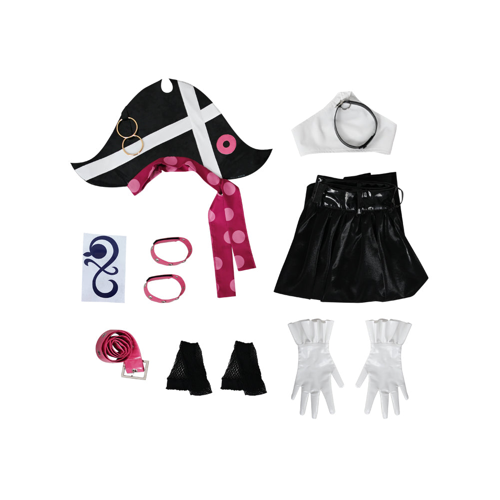 Nami Cosplay Costume Women's Clothing Black Skirt Halloween Sexy Dress Suit Full Sets