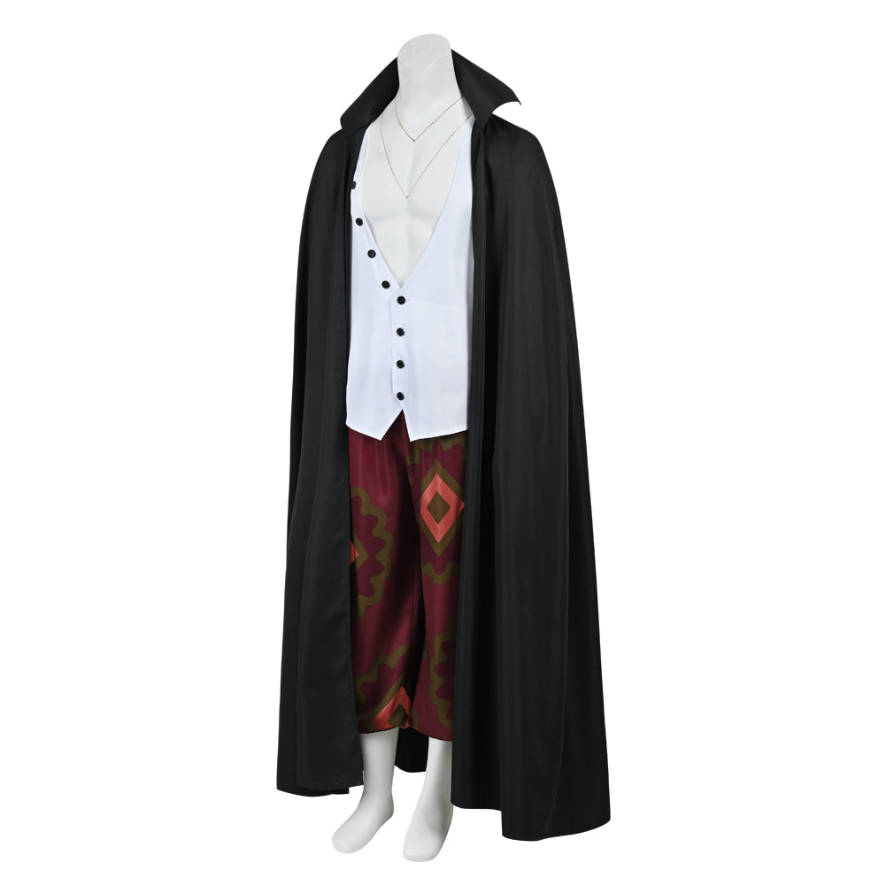 Shanks Cosplay Costume Pirate Black Cloak Cape Outfits Halloween Uniform Suit