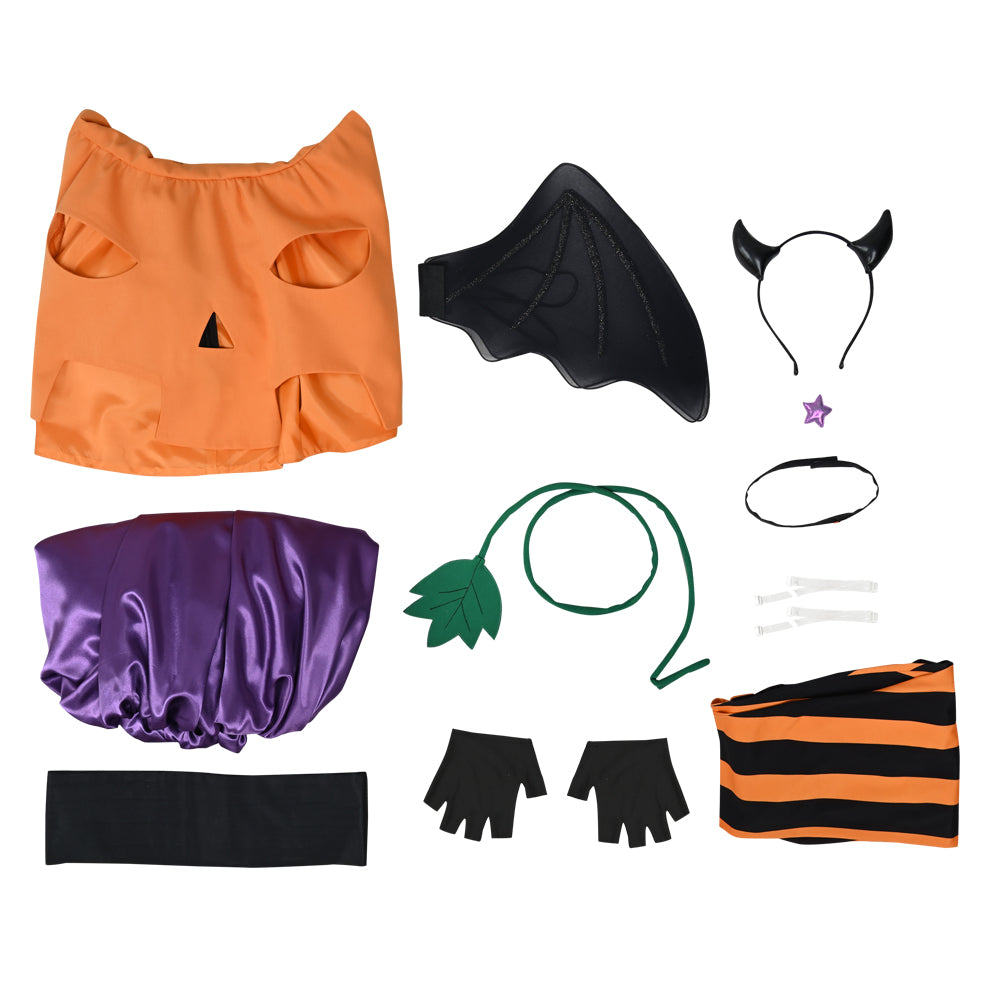 Lycoris Recoil Nishikigi Chisato Cosplay Costume Halloween Devil Imp Dress Suit Orange