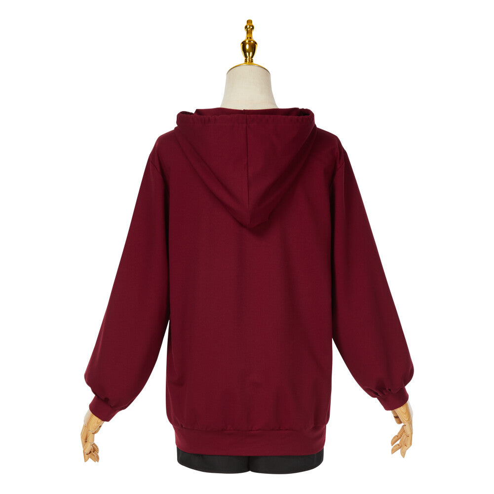 Chainsaw Man Sawatari Akane Cosplay Costume Red Hoodie Coat Shorts