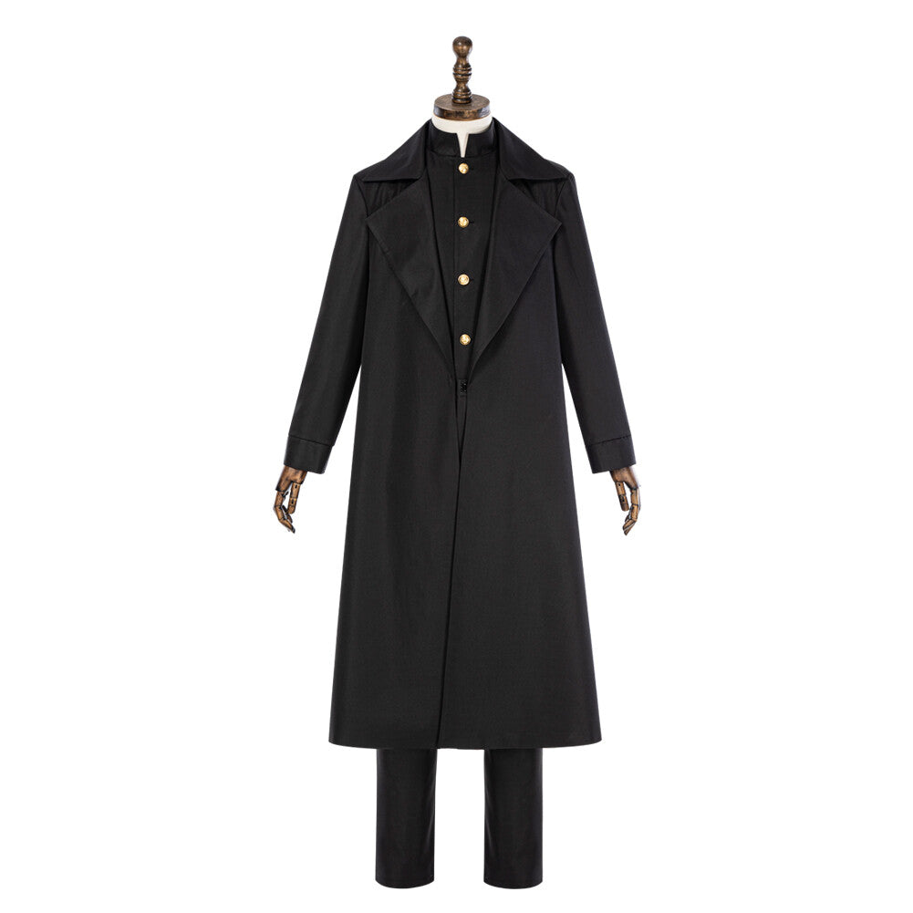 Chainsaw Man Samurai Sword Cosplay Costume Halloween Black Coat Suit Uniform