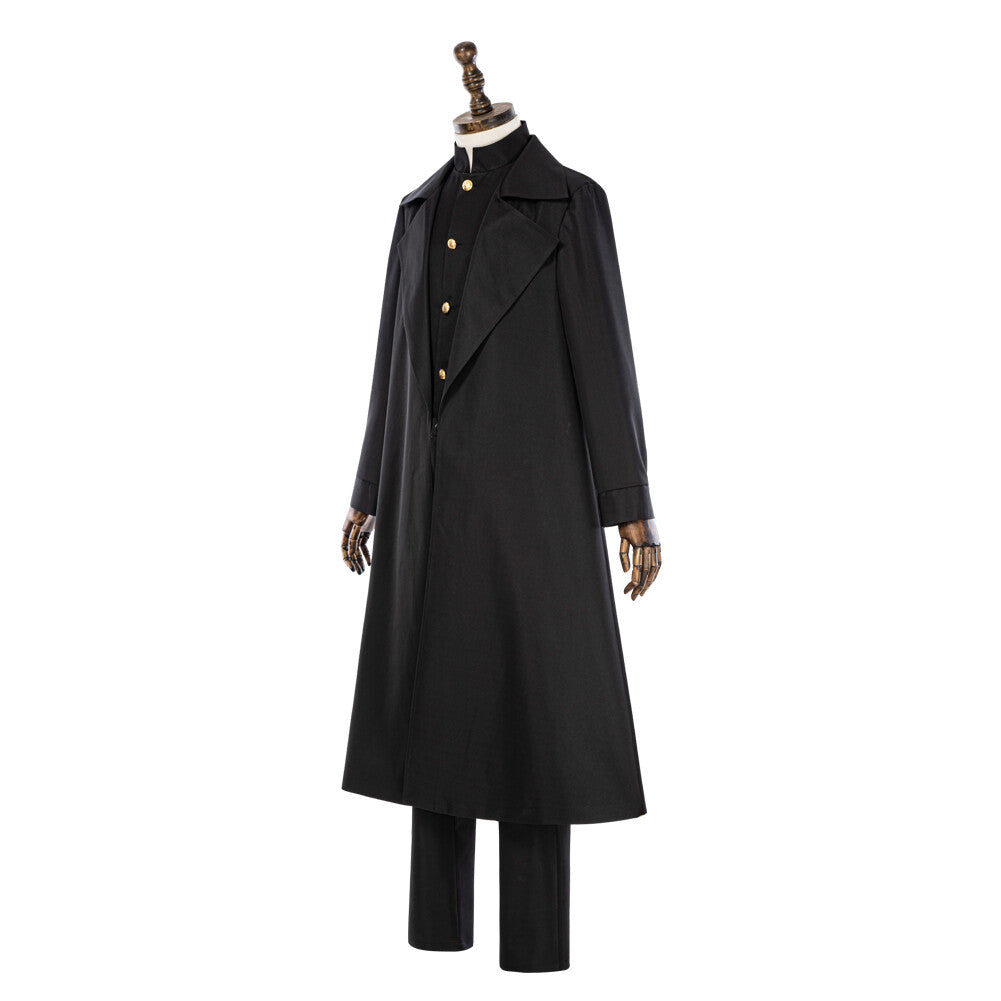 Chainsaw Man Samurai Sword Cosplay Costume Halloween Black Coat Suit Uniform
