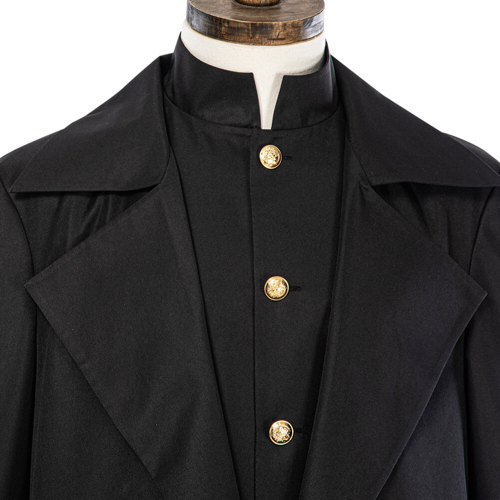 Chainsaw Man Samurai Sword Cosplay Costume Halloween Black Coat Suit Uniform