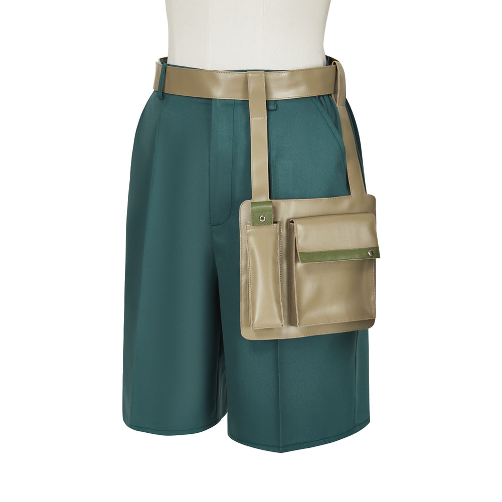 Mobile Suit Gundam: the Witch from Mercury Nika Nanaura Cosplay Costume Halloween Coat Shorts Green