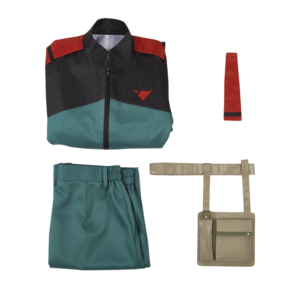 Mobile Suit Gundam: the Witch from Mercury Nika Nanaura Cosplay Costume Halloween Coat Shorts Green