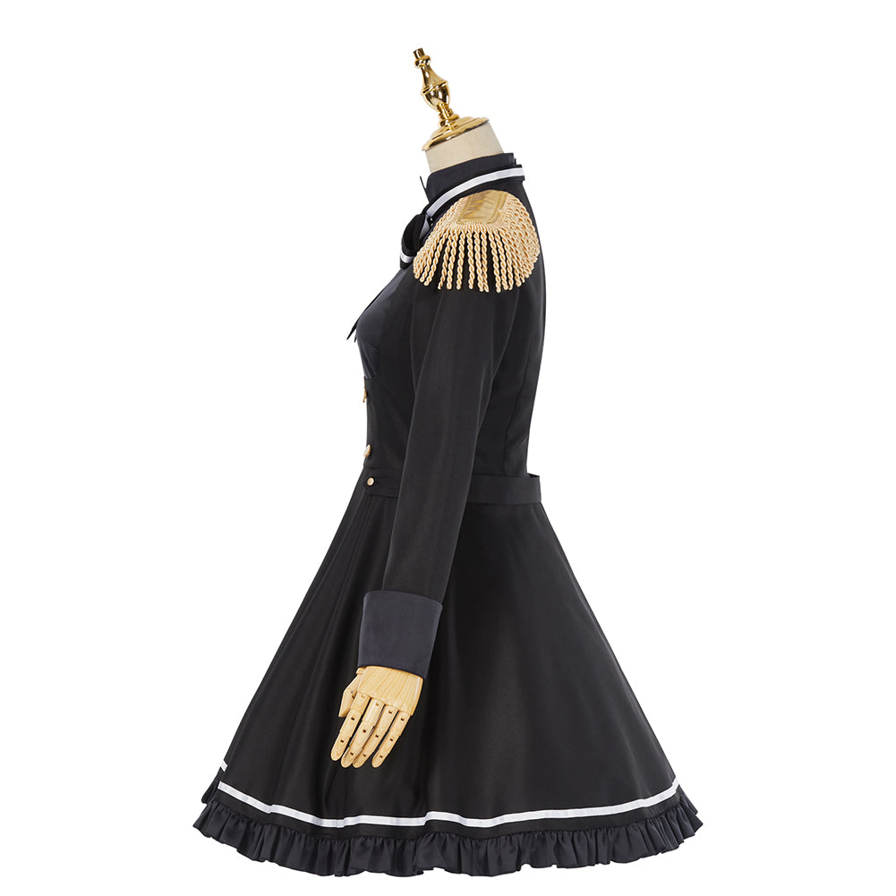 Spy Classroom Annett Cosplay Costume Halloween Black Dress Suit Full Sets with Hat