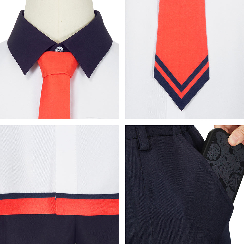 GRIDMAN UNIVERSE Hibiki Yuta Cosplay Costume Halloween School Uniform Shirt White for Men Women