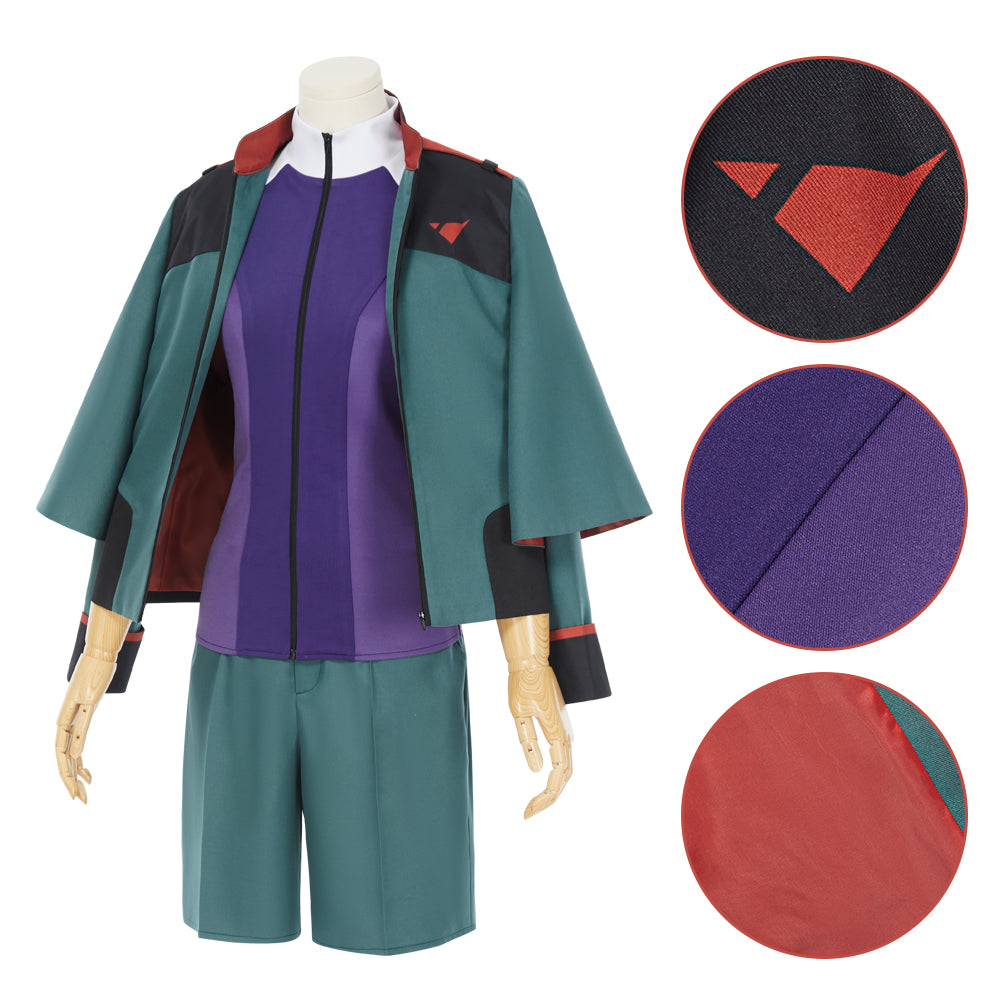 Mobile Suit Gundam: the Witch from Mercury Guel Jeturk Cosplay Costume Halloween Coat Shirt Full Sets