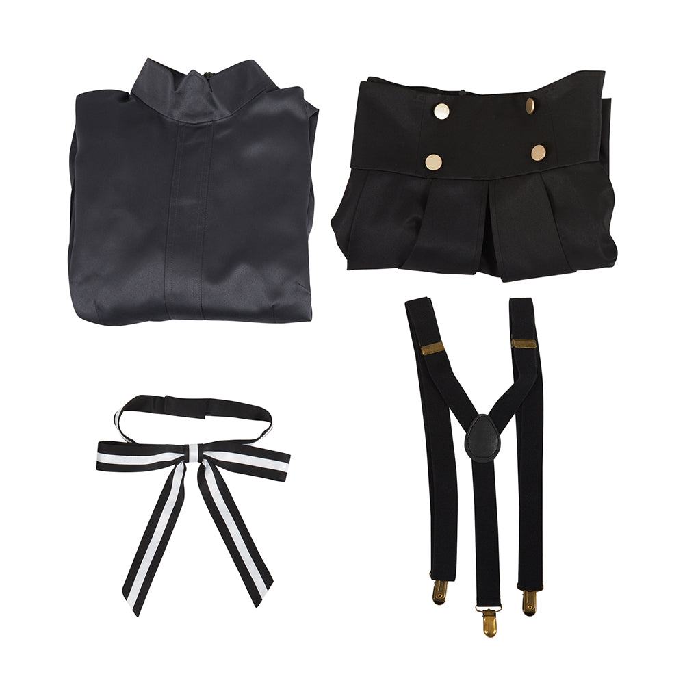 Spy Classroom Grete Cosplay Costume Halloween Black Dress Overall Suspenders Skirt