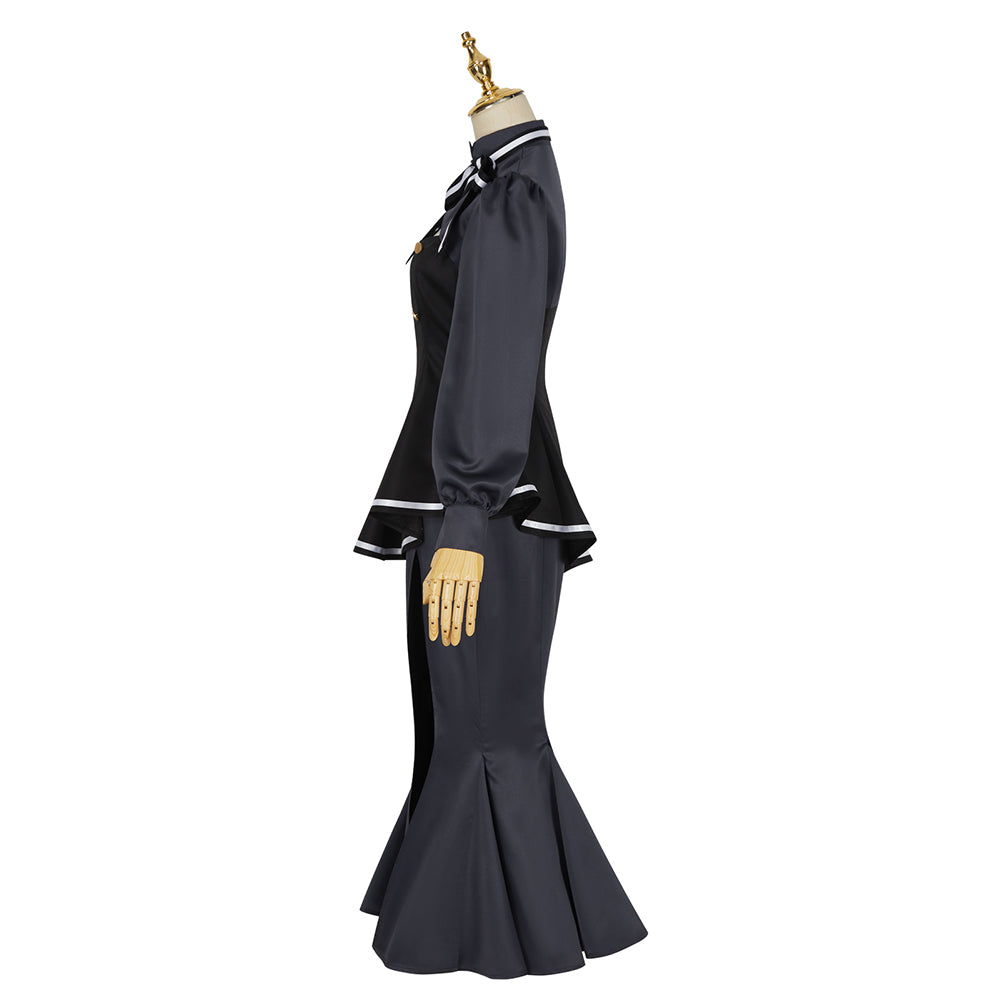 Spy Classroom Thea Cosplay Costume Halloween Fishtail Dress Gown for Women