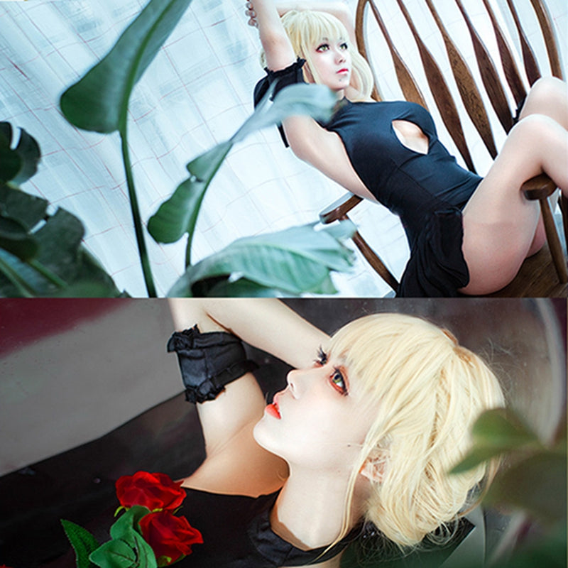 Fate Grand Order FGO Black Saber Cosplay Costume