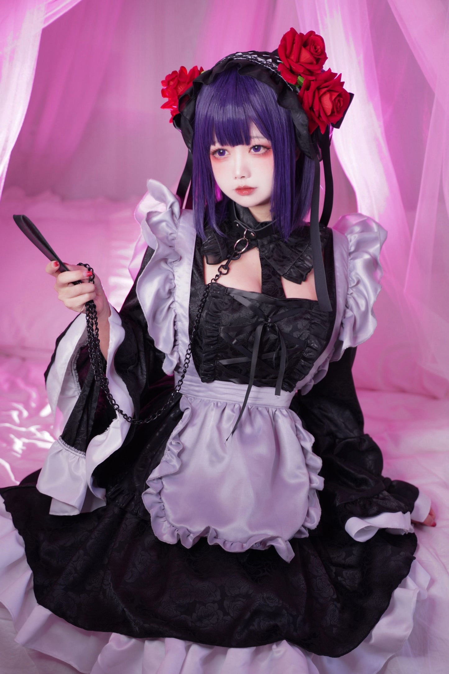 My Dress-Up Darling Marin Kitagawa Cosplay Costume Maid Dress Skirt with Apron Full Sets for Halloween