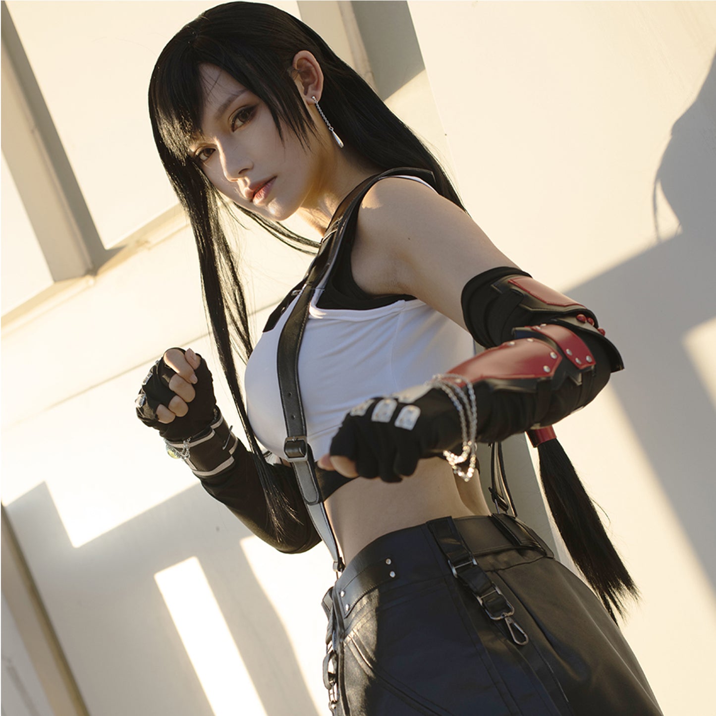 Final Fantasy VII Tifa Lockhart Cosplay Costume Remake Dress Suit Uniform Full Sets