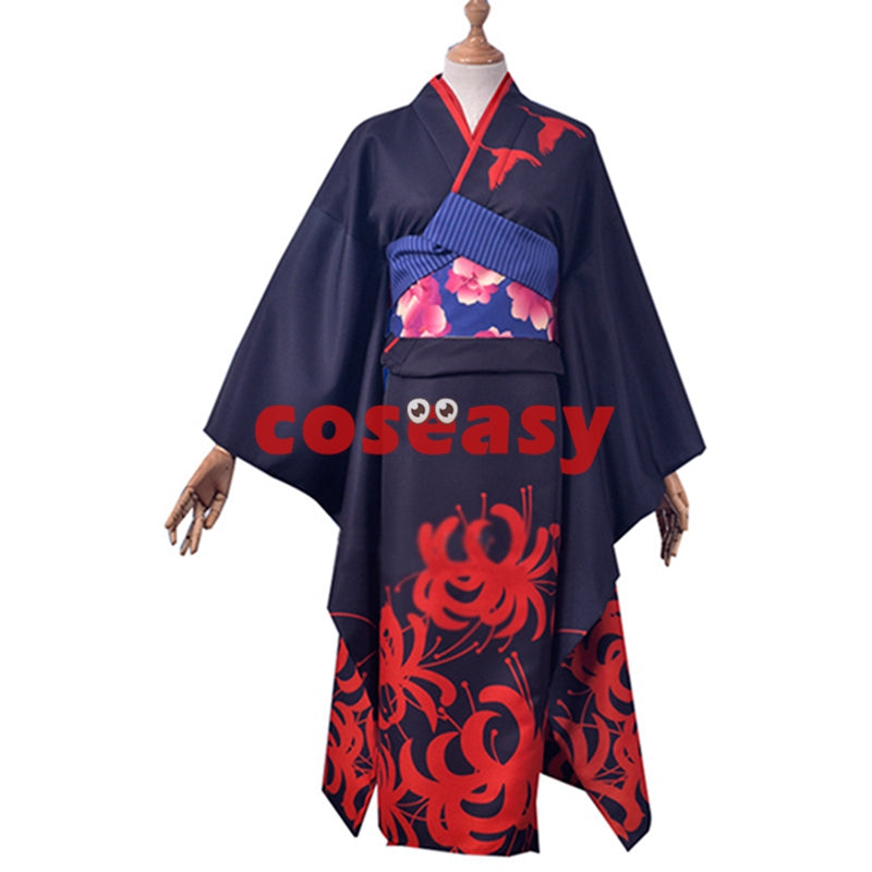 Fate Grand Order FGO Fujino Asagami Japanese Kimono Cosplay Costume