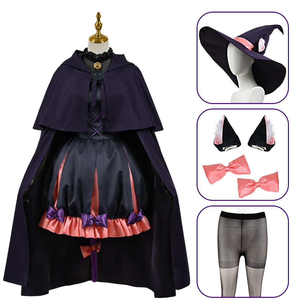 Lycoris Recoil Inoue Takina Cosplay Costume Halloween Witch Dress Costume Full Sets with Hat