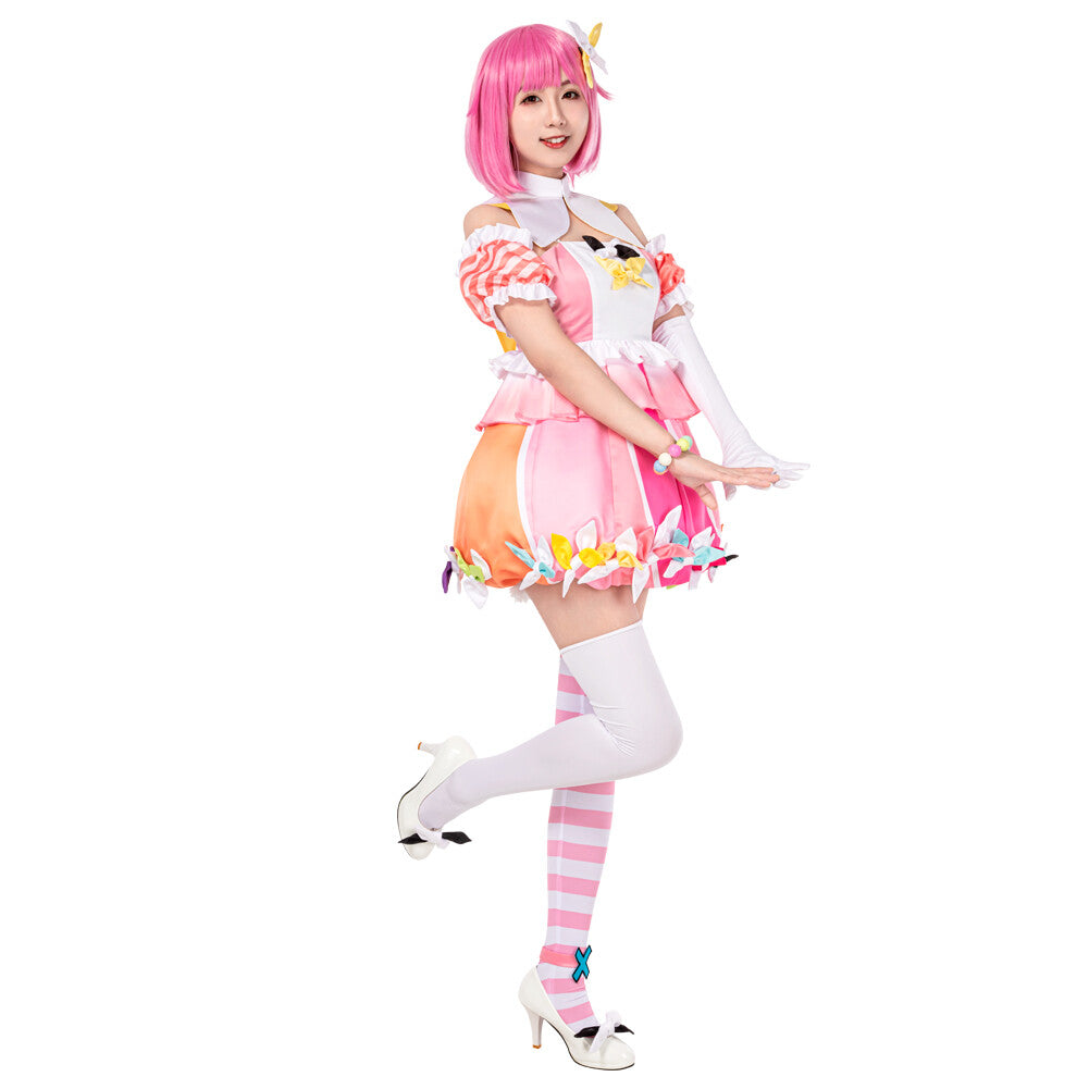 Project Sekai Colorful Stage Ootori Emu Cosplay Costume Halloween Dress Suit Pink