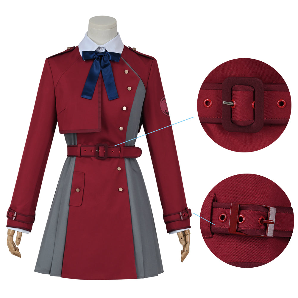 Lycoris Recoil Nishikigi Chisato Cosplay Costume School Uniform Dress for Women Girl