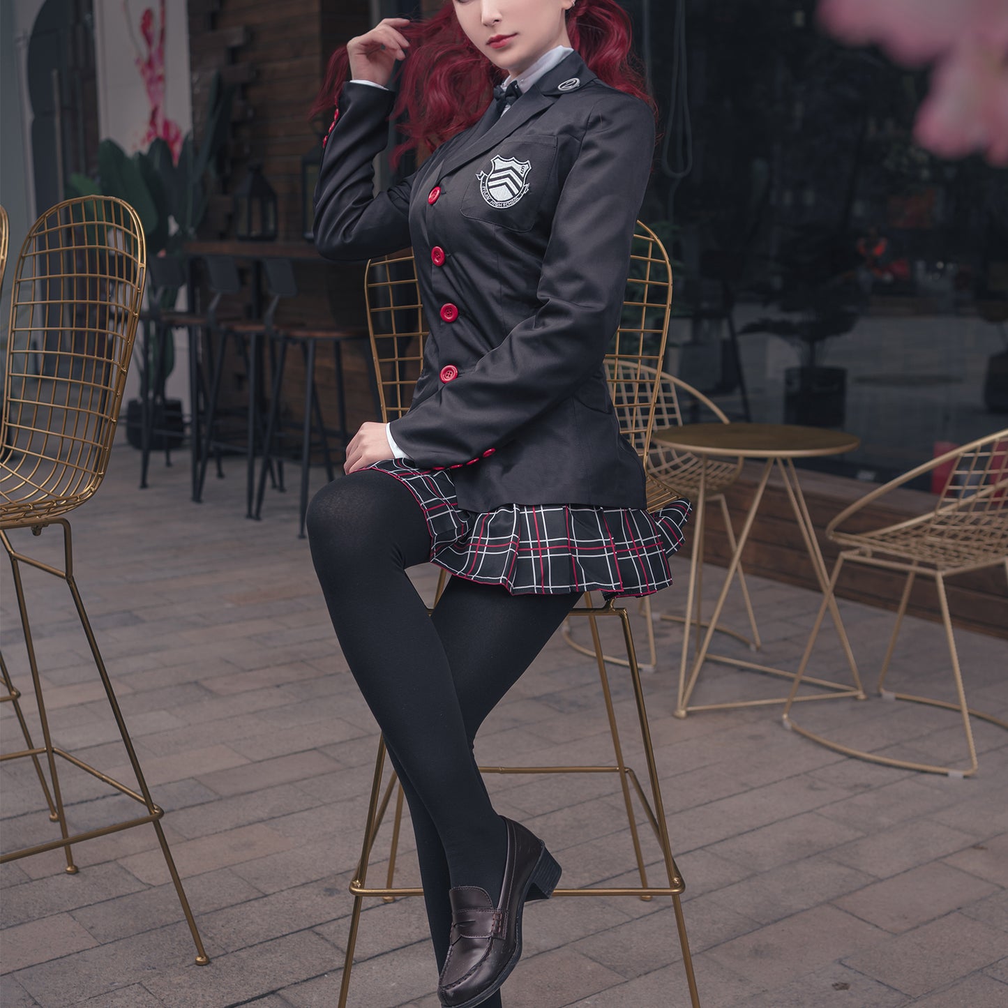 Persona 5 P5 The Royal Cosplay Yoshizawa Kasumi Cosplay Costume School Uniform Suit