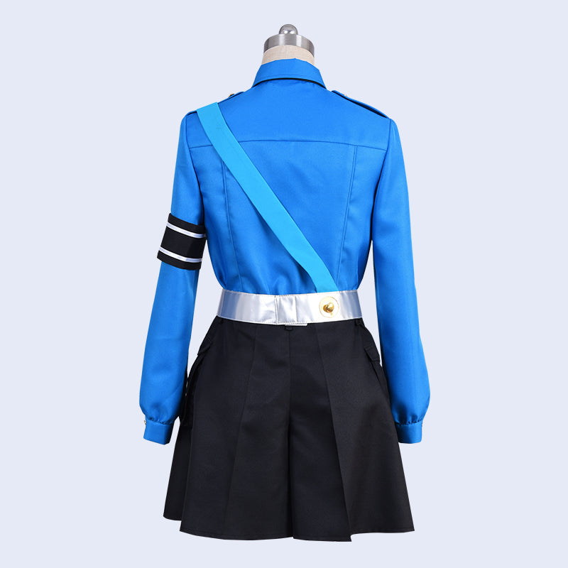 Persona 5 P5 Prison Guards Cosplay Costume Twin Sisters Caroline Suit Uniform Blue
