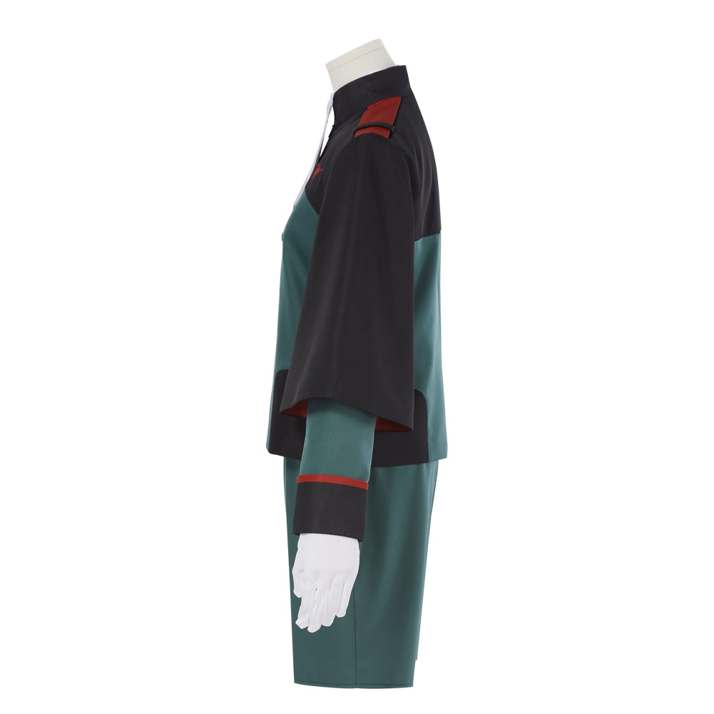 Mobile Suit Gundam: the Witch from Mercury Elan Ceres Cosplay Costume Halloween Suit Green