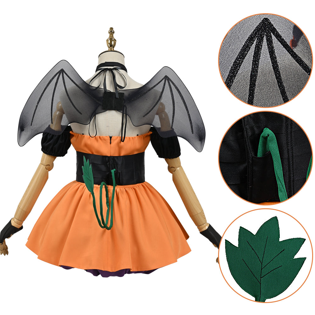 Lycoris Recoil Nishikigi Chisato Cosplay Costume Halloween Devil Imp Dress Suit Orange