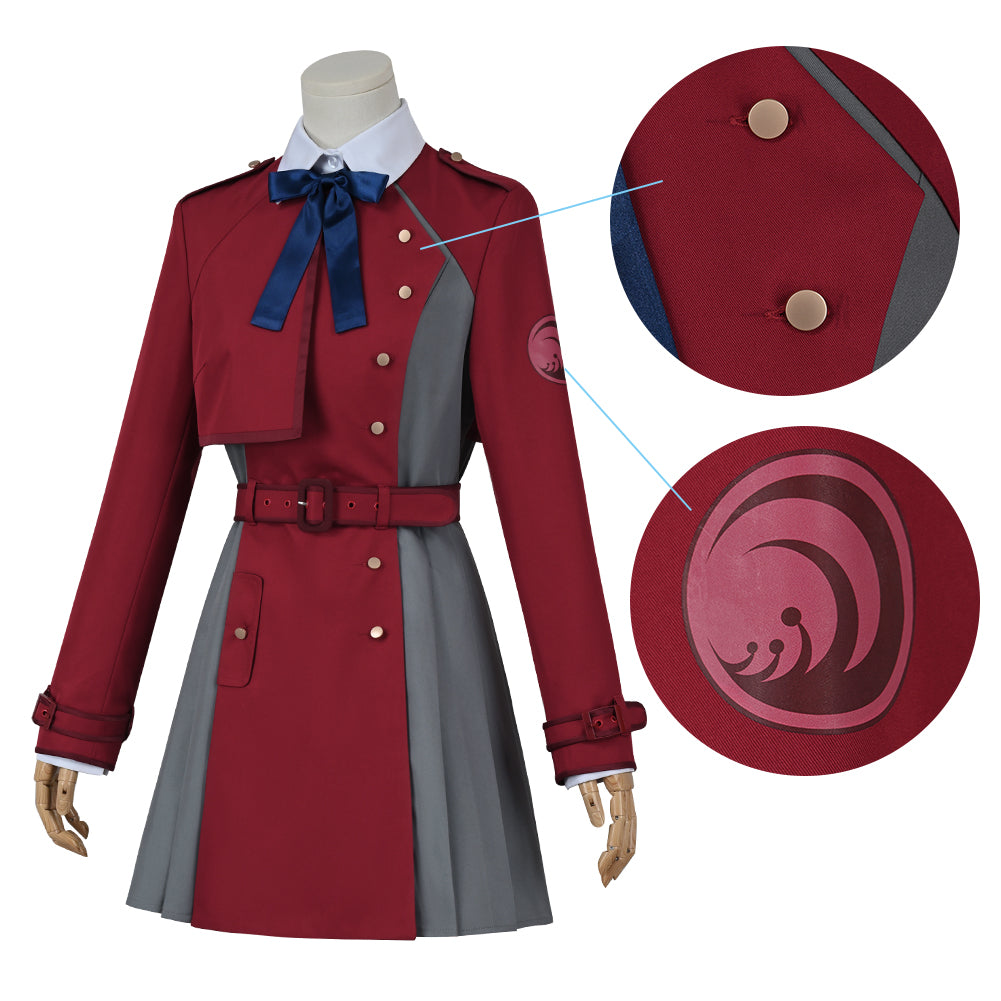 Lycoris Recoil Nishikigi Chisato Cosplay Costume School Uniform Dress for Women Girl