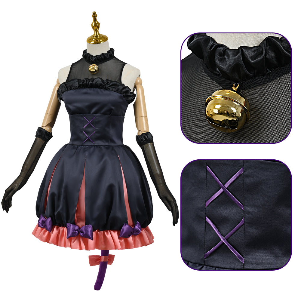 Lycoris Recoil Inoue Takina Cosplay Costume Halloween Witch Dress Costume Full Sets with Hat