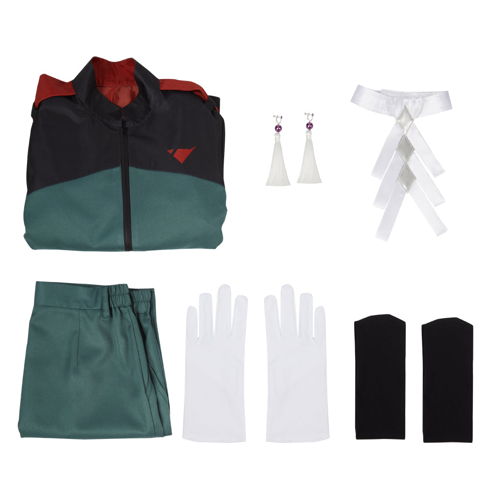 Mobile Suit Gundam: the Witch from Mercury Elan Ceres Cosplay Costume Halloween Suit Green