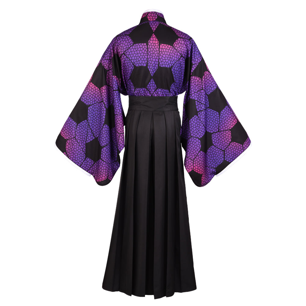 Demon Slayer Kokushibo Cosplay Costume Kimono Cardigan Suit Robe Cloak