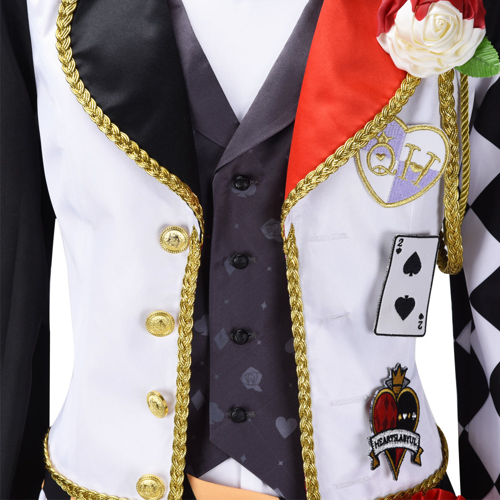 Twisted Wonderland Deuce Cosplay Costume Heartslabyul Alice in Wonderland Cosplay Suit Full Sets Uniform