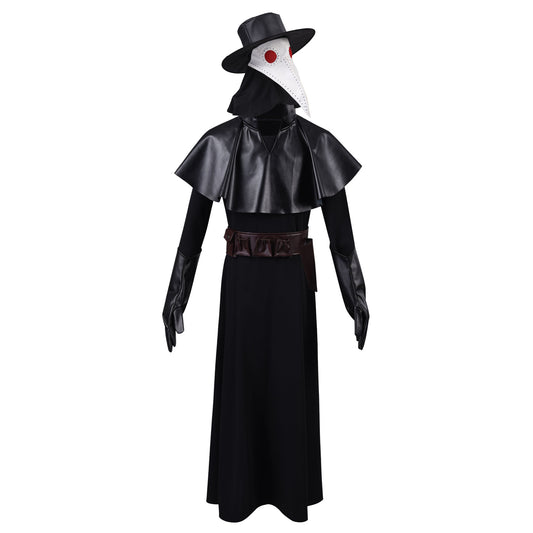 Halloween Medieval Steampunk Wind European Plague Doctor Cosplay Costume Priest Renaissance Cloak Cape