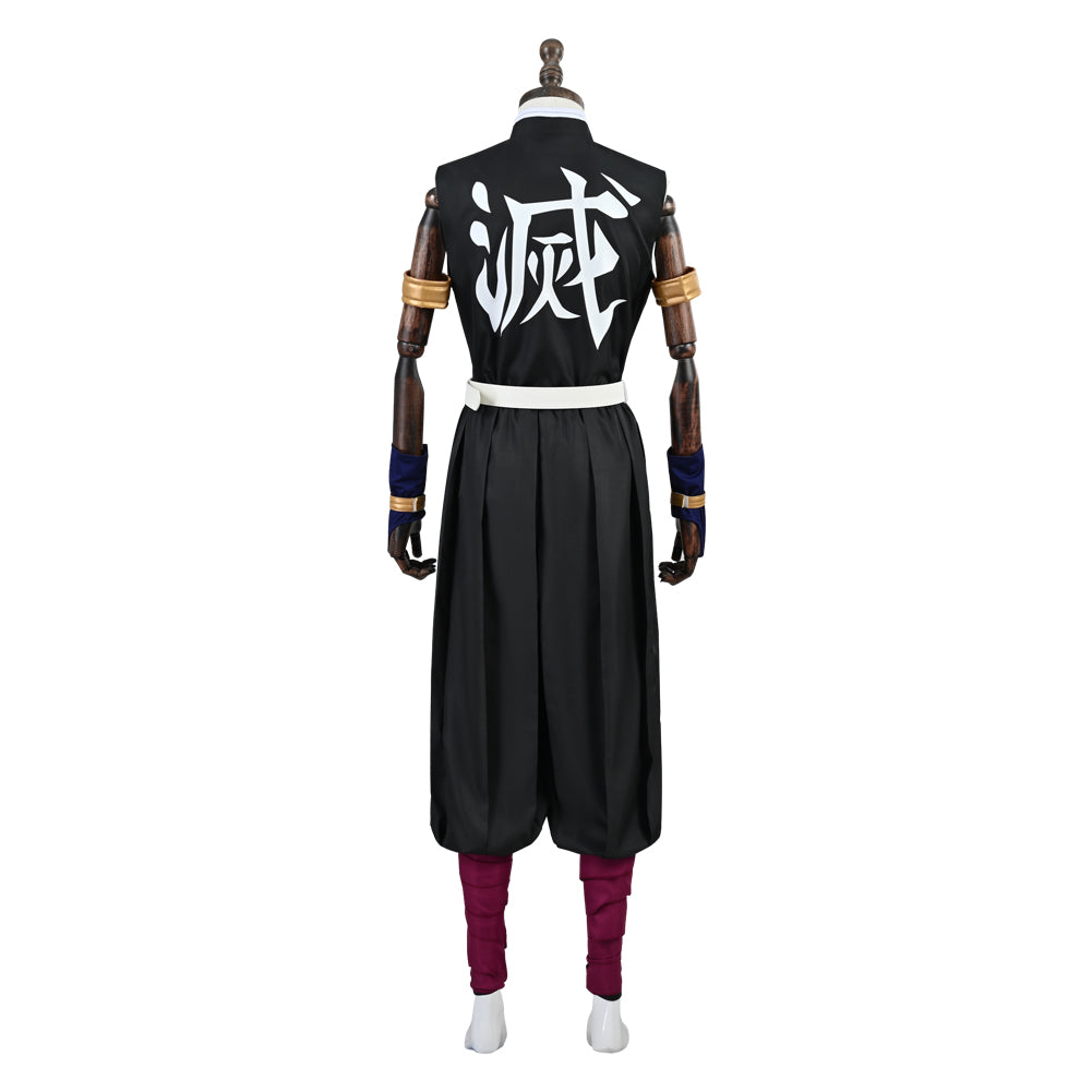Demon Slayer Uzui Tengen Cosplay Costume Kimono Cardigan Suit Uniform with Headpiece
