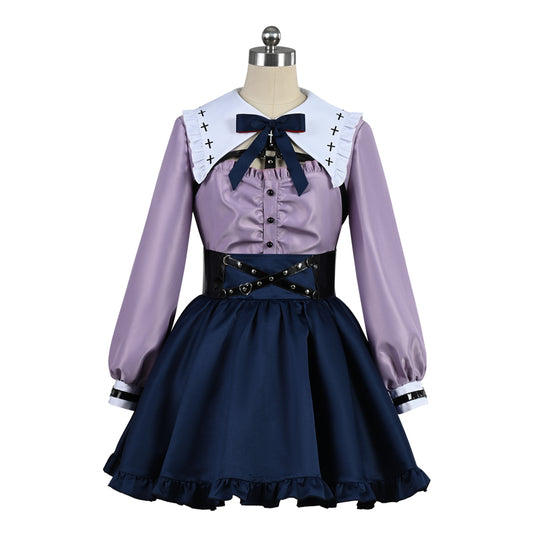 Vtuber Nijisanji Kuzuha Sanya Cosplay Costume Dress Skirt Purple Full Sets