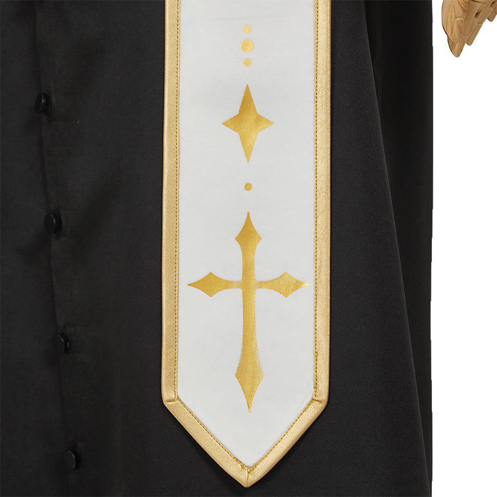Vtuber YouTube NIJISANJI kanae Cosplay Costume Priest God Father Costume Uniform Black