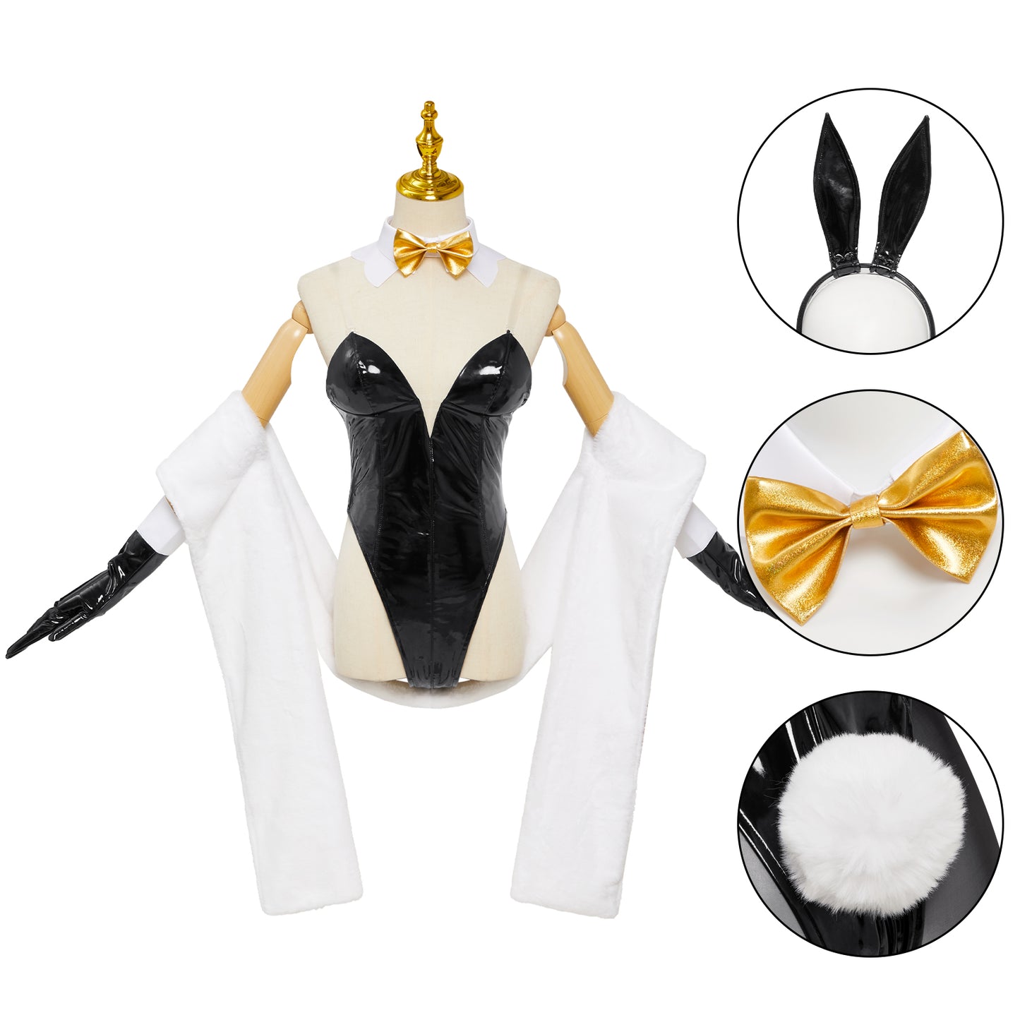 NIKKE Goddess of Victory Cosplay Costume Bunny Girl Dress Black Bodysuit Tights Fighting Suit