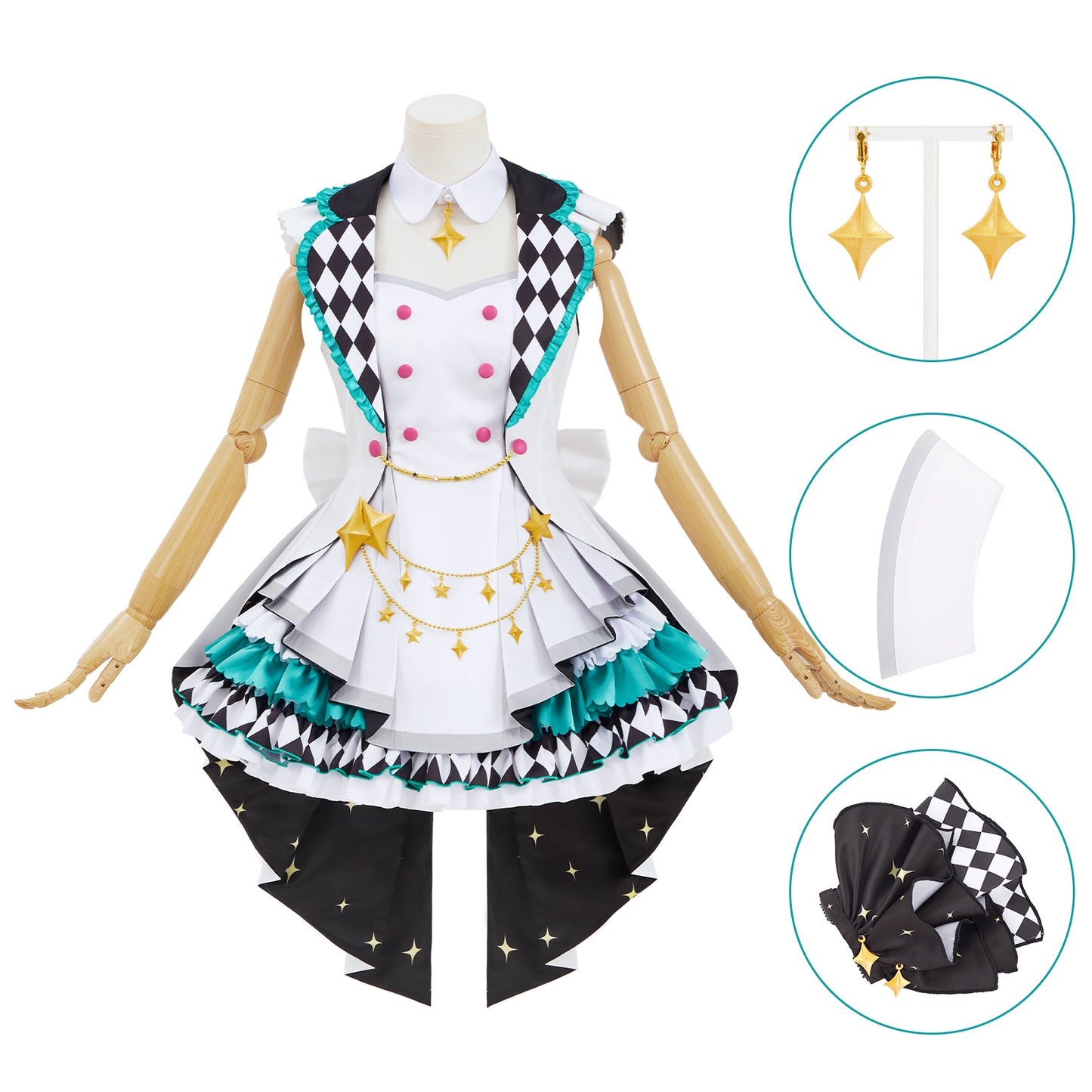 Project Sekai Colorful Stage MORE MORE JUMP Costume Miku Cosplay Costume Dress