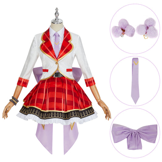 LoveLive sif2 u's Nozomi Tojo Cosplay Costume High School Uniform Dress Red