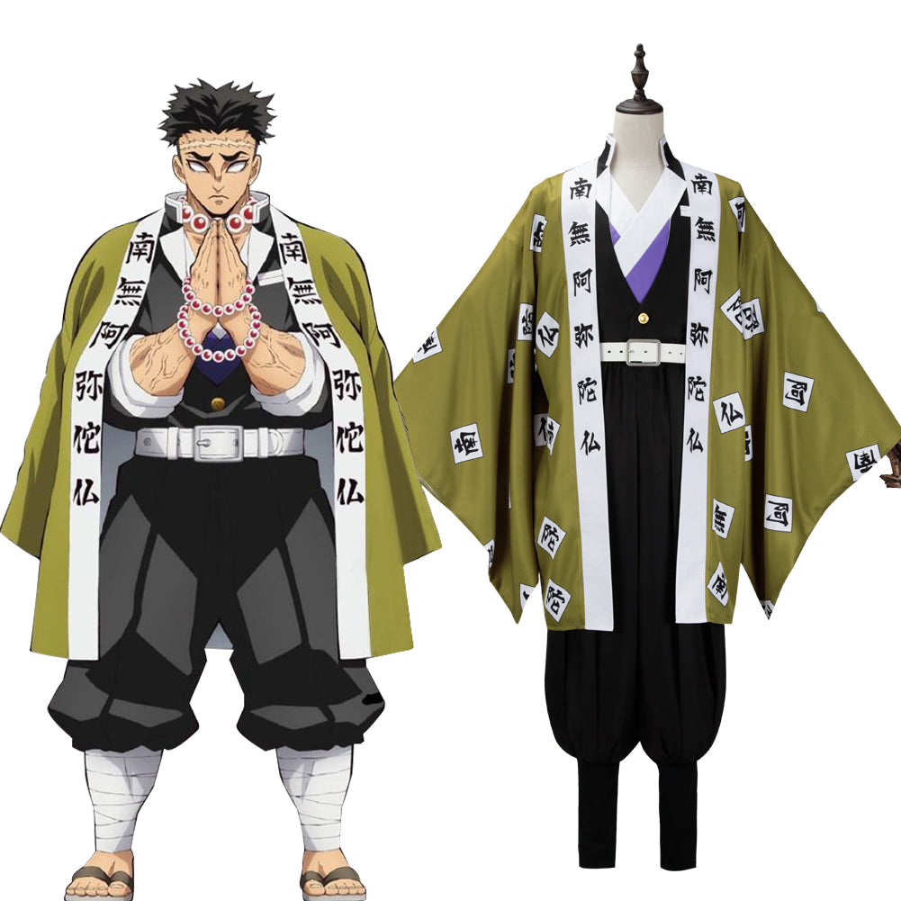 Demon Slayer Himejima Gyoumei Cosplay Costume Kimono Cardigan Suit Robe Cloak