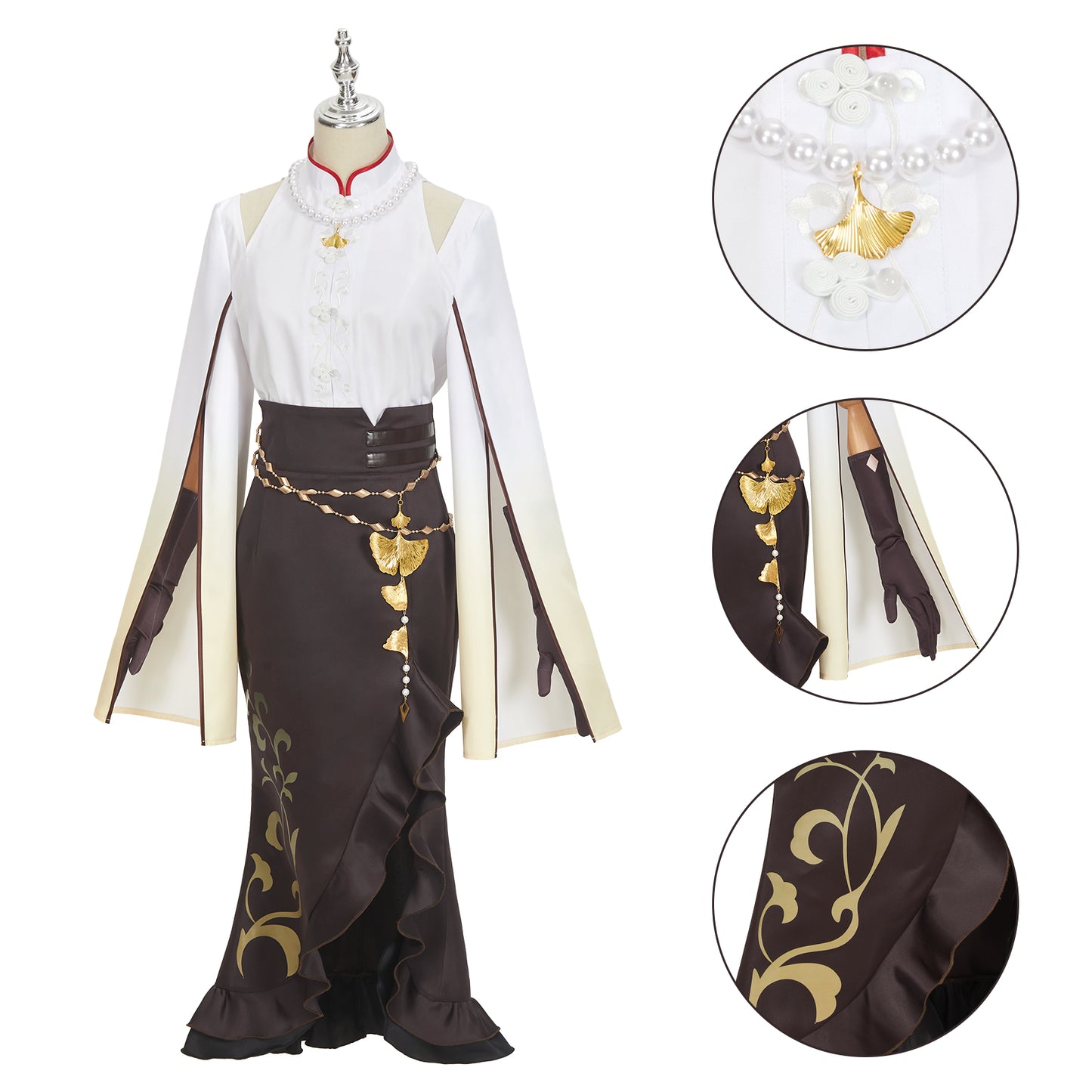 Genshin Impact Ningguang Cosplay Costume Halloween Dress Suit Full Sets