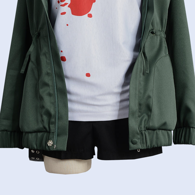 Persona 5 P5 Futaba Sakura Cosplay Costume Girl's Shirt Coat Green