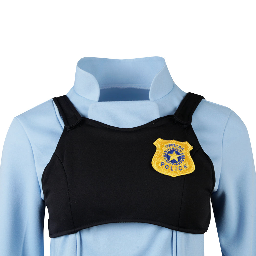 Zootopia Judy Hopps Cosplay Costume Police Officer Uniform Dress for Women Girls