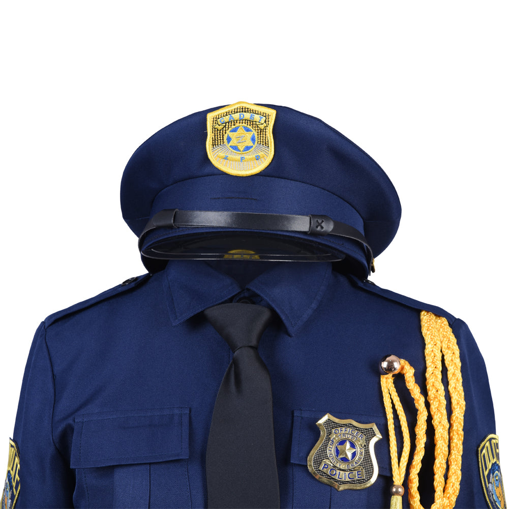 Zootopia Judy Cosplay Costume Police Officer Uniform Dress Full Sets with Hat